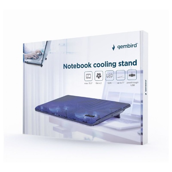 Gembird NBS-2F15-05 fekete notebook hűtő állvány