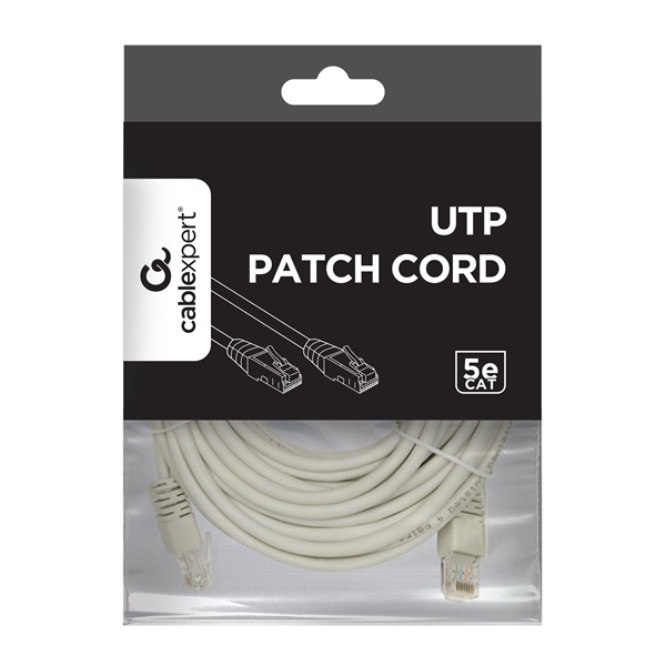 Gembird PP12-10M 10m RJ45 CAT5e UTP M/M szürke patch kábel