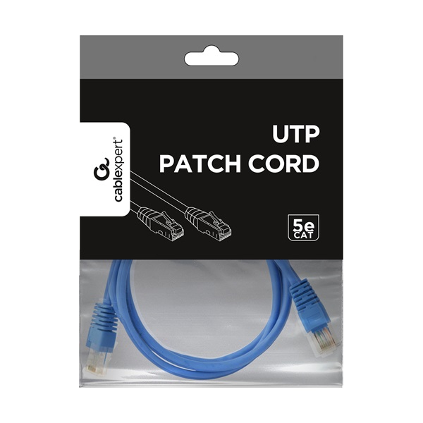 Gembird PP12-1M/B 1m RJ45 CAT5e UTP M/M kék kábel