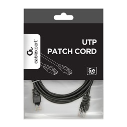 Gembird PP12-2M/BK 2m RJ45 CAT5e UTP M/M fekete kábel