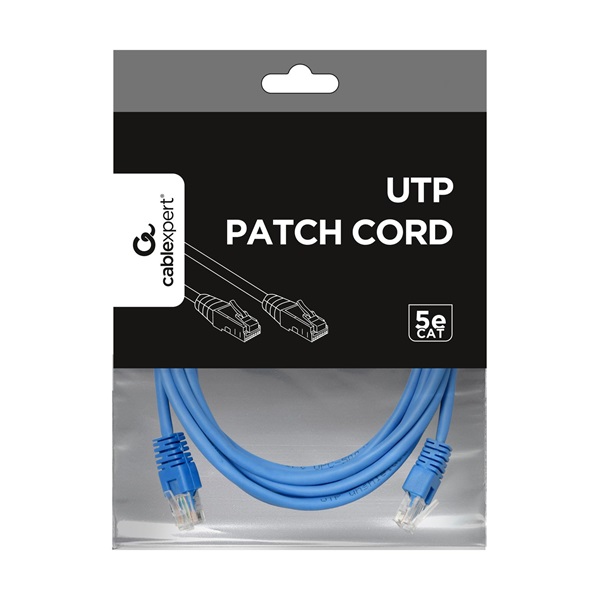 Gembird PP12-3M/B 3m RJ45 CAT5e UTP M/M kék kábel