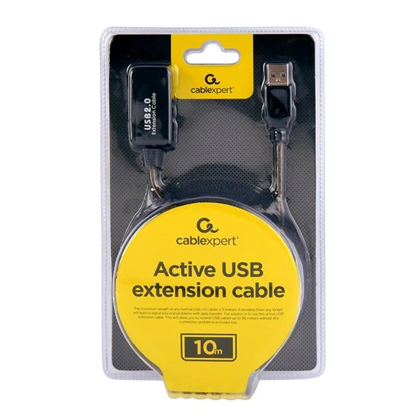 Gembird UAE-01-10M aktív USB hosszabbító kábel 10m