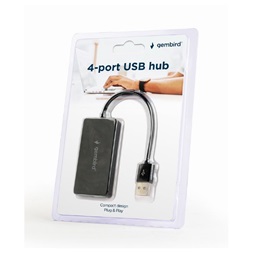Gembird UHB-U2P4-04 4xUSB fekete USB HUB