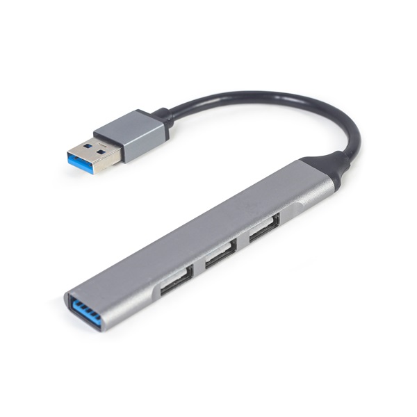 Gembird UHB-U3P1U2P3-02 USB3x1/USB2x3 4-portos ezüst USB HUB
