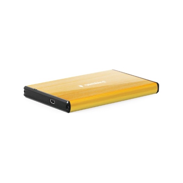 Gembird szálcsiszolt alumínium 2.5" SATA3 USB3.0 külső ház arany