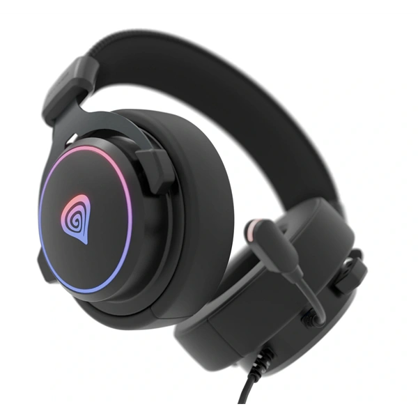 Genesis NSG-2169 Neon 764 RGB USB fekete gamer headset