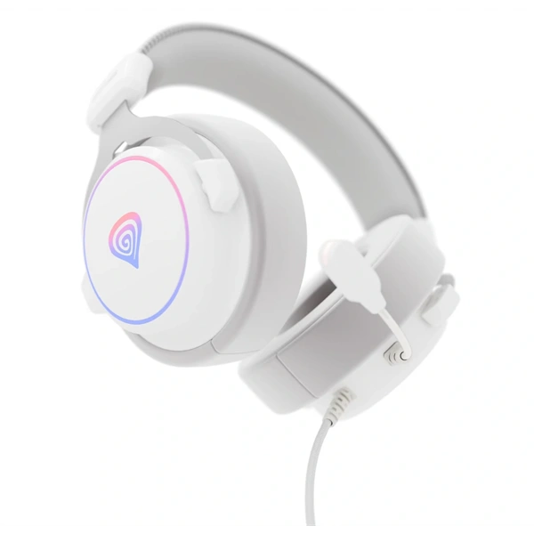 Genesis NSG-2170 Neon 764 RGB USB fehér gamer headset