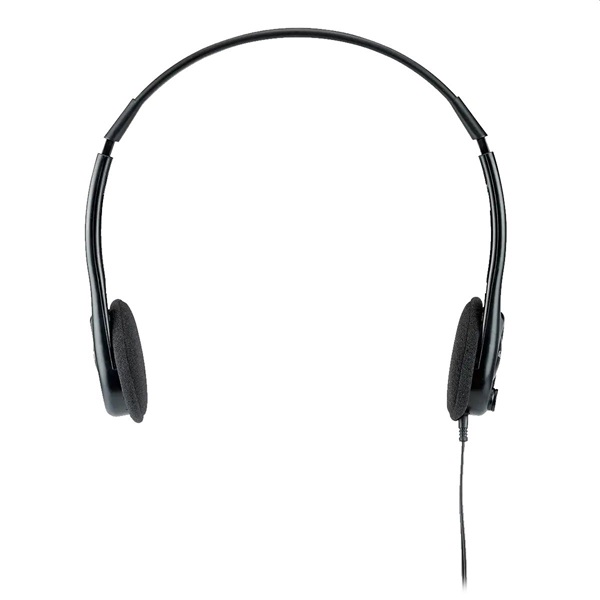 Genius HS-200C dual jack fekete headset + single jack átalakító