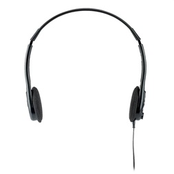 Genius HS-200C dual jack fekete headset + single jack átalakító