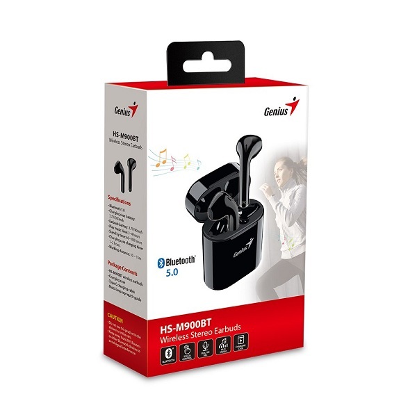 Genius HS-M900BT True Wireless Bluetooth fekete fülhallgató