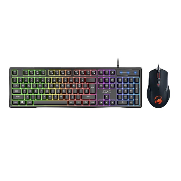 Genius Scorpion KM-GX6 RGB világításos billentyűzet és egér Copilot funkcióval