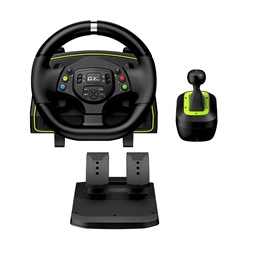 Genius SpeedMaster X2 1080° fekete kormány + váltó + pedál