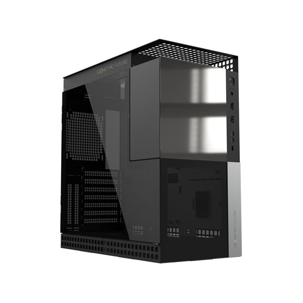 Geometric Future Model 4 Caliburn táp nélküli ablakos Mid Tower számítógépház fekete