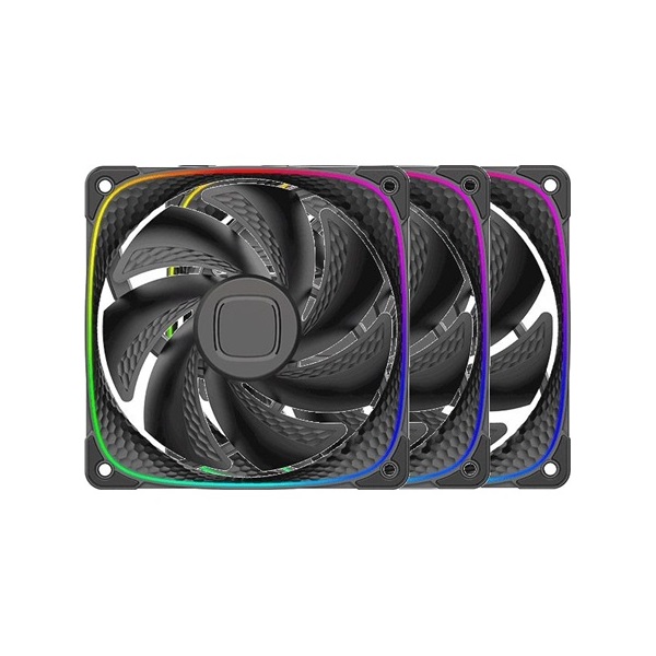 Geometric Future Squama 2503B Triple Pack  rendszerhűtő ventilátor fekete