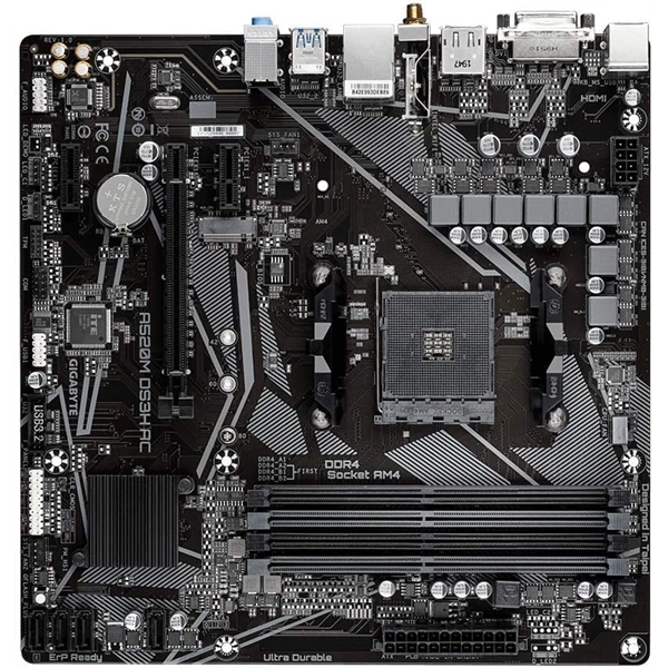 Gigabyte A520M DS3H AC AMD A520 AM4 mATX alaplap