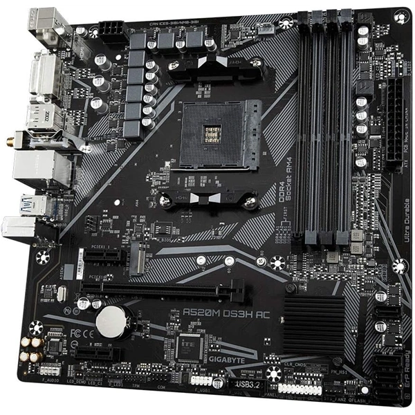 Gigabyte A520M DS3H AC AMD A520 AM4 mATX alaplap