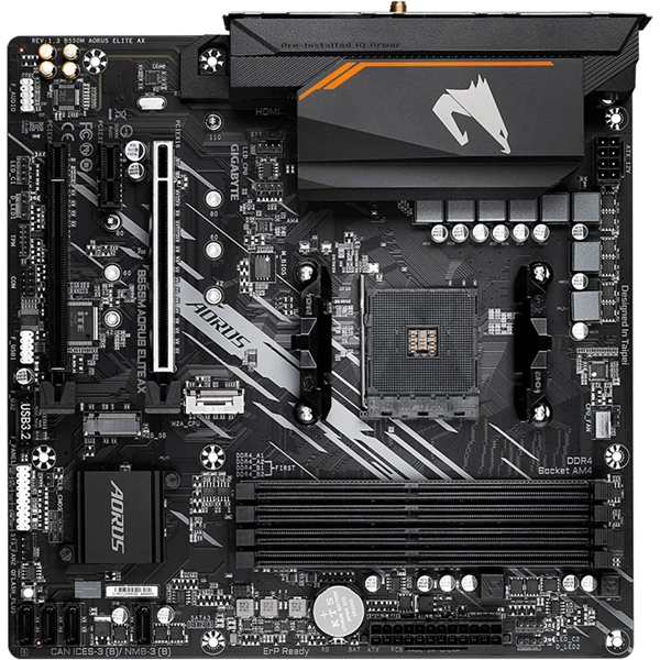 Gigabyte AORUS ELITE AX AMD B550M AM4 mATX alaplap