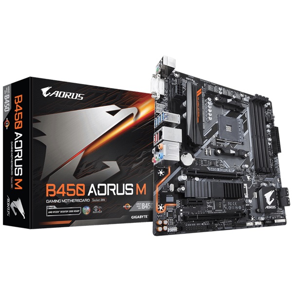 Gigabyte B450-AORUS-M AMD B450 SocketAM4 mATX alaplap