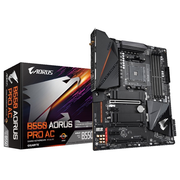 Gigabyte B550-AORUS-PRO-AC AMD B550 SocketAM4 ATX alaplap
