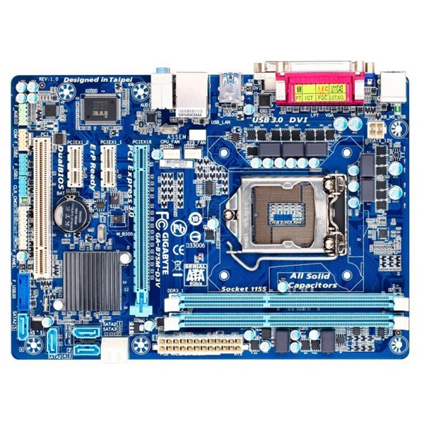 Gigabyte B75M-D3V Intel B75 LGA1155 mATX alaplap