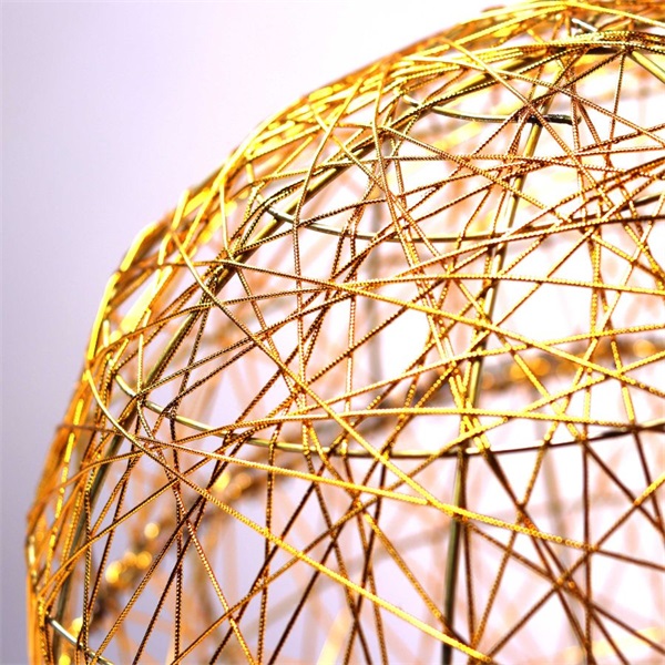 Iris Gömb alakú 20cm/arany színű festett fém dekoráció