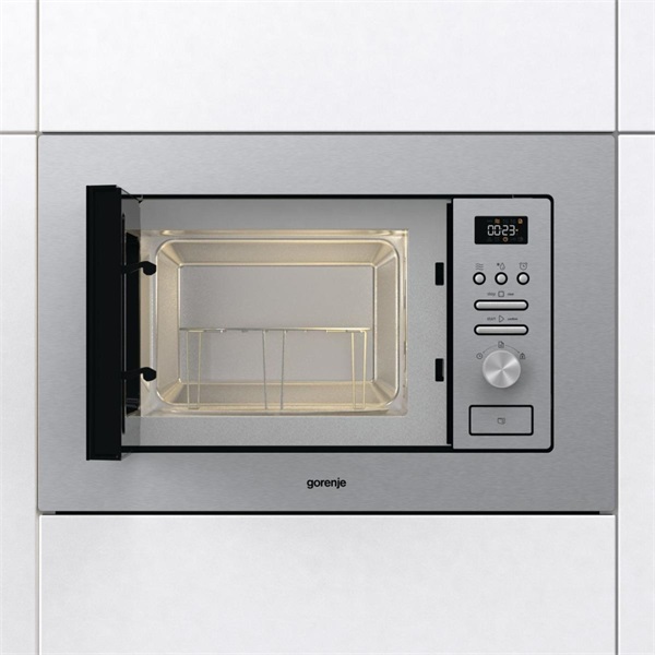 Gorenje BM201AG1X 800W 20L inox beépíthető mikrohullámú sütő