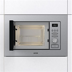 Gorenje BM201AG1X 800W 20L inox beépíthető mikrohullámú sütő