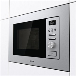 Gorenje BM201AG1X 800W 20L inox beépíthető mikrohullámú sütő