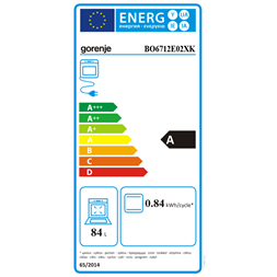 Gorenje BO6712E02XK inox, beépíthető, sütőtér: 84L, grill, hidrolitikus, sütő