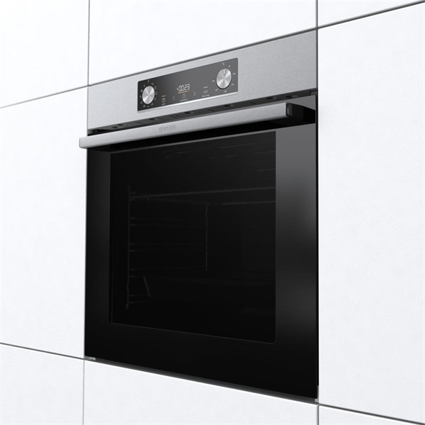 Gorenje BO6735E02X inox, beépíthető, sütőtér: 77L, grill, légkeverés, hidrolitikus, sütő