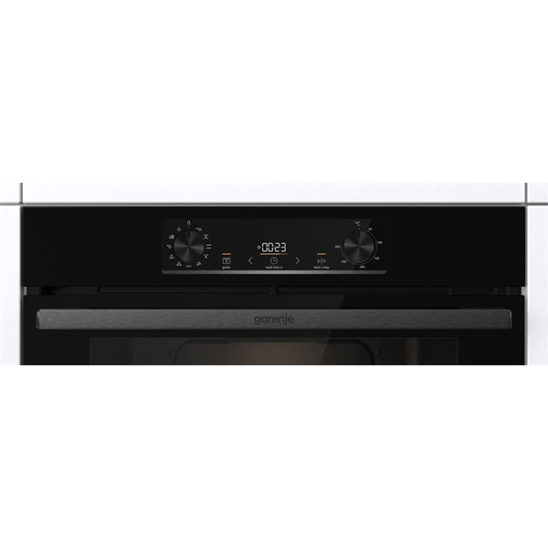 Gorenje BO6735E05B fekete, beépíthető, sütőtér: 77L, grill, légkeverés, hidrolitikus, sütő
