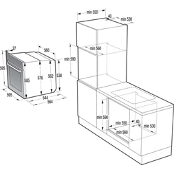 Gorenje BOS6737SYW fehér, beépíthető, sütőtér:77L, grill, légkeveréses, sütő