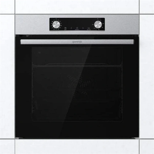 Gorenje BPS6737E03X inox-fekete, beépíthető, sütőtér:77L, grill, légkeveréses, sütő