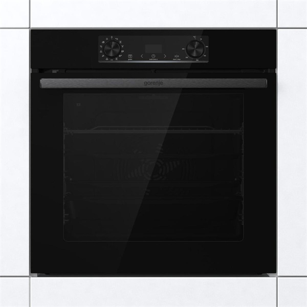 Gorenje BPS6737E14BG fekete, beépíthető, sütőtér:77L, grill, légkeveréses, sütő