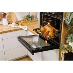 Gorenje BPS6737E14X inox-fekete, beépíthető, sütőtér:77L, grill, légkeveréses, sütő