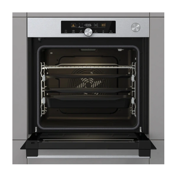 Gorenje BPSA6747A08X inox, beépíthető, sütőtér:77L, grill, légkeveréses, sütő