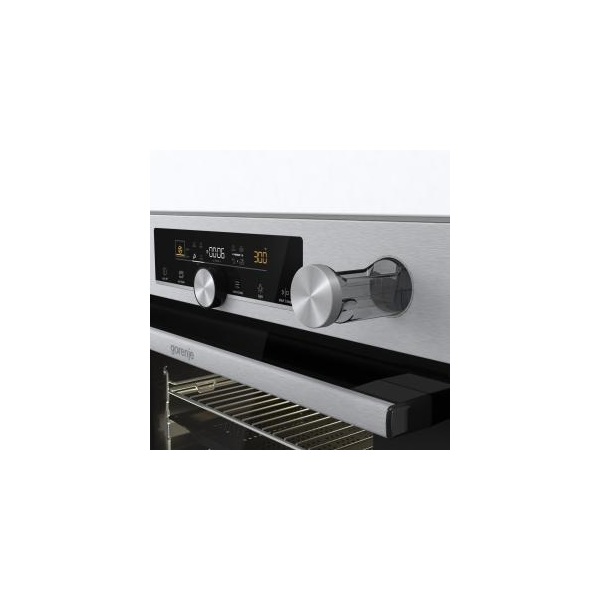 Gorenje BSA6747A04X inox, beépíthető, sütőtér: 77L, grill, légkeverés, hidrolitikus, sütő