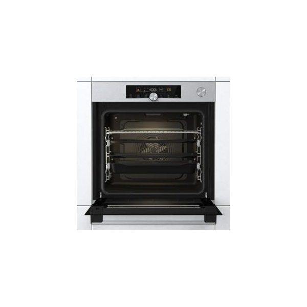 Gorenje BSA6747A04X inox, beépíthető, sütőtér: 77L, grill, légkeverés, hidrolitikus, sütő