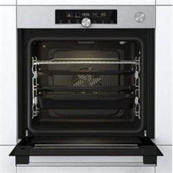 Gorenje BSA6747A04X inox, beépíthető, sütőtér: 77L, grill, légkeverés, hidrolitikus, sütő
