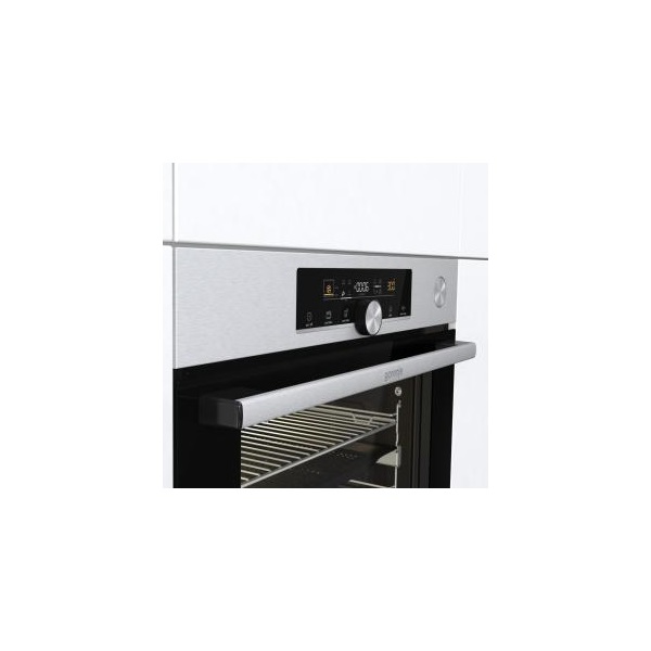 Gorenje BSA6747A04X inox, beépíthető, sütőtér: 77L, grill, légkeverés, hidrolitikus, sütő