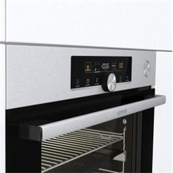 Gorenje BSA6747A04X inox, beépíthető, sütőtér: 77L, grill, légkeverés, hidrolitikus, sütő