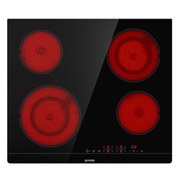 Gorenje ECT644BSC fekete, beépíthető, elektromos üvegkerámia, főzőzóna: 4, beépíthető méret: 56cm, főzőlap