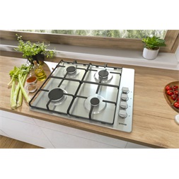 Gorenje G640XHS inox, beépíthető, gáz, főzőzóna: 4, beépíthető méret: 56cm, főzőlap