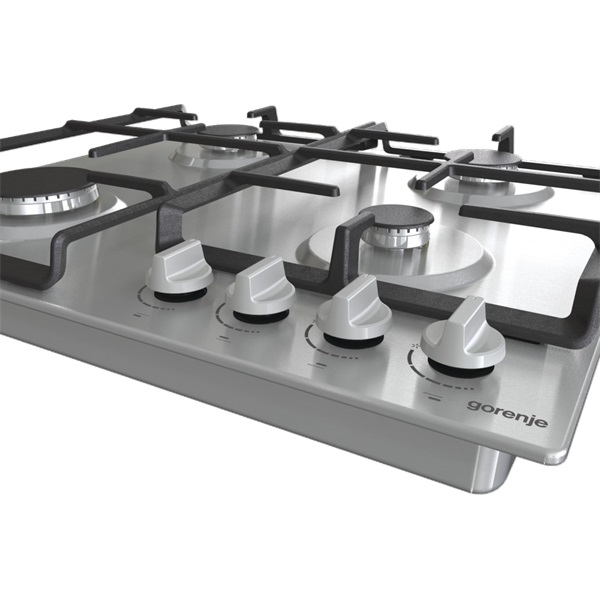 Gorenje G641EX inox, beépíthető, gáz, főzőzóna: 4, beépíthető méret: 56cm, főzőlap