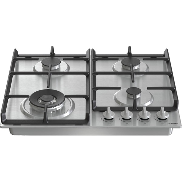 Gorenje GW641EX inox, beépíthető, gáz, főzőzóna: 3 +1 wok égőfej, beépíthető méret: 56cm, főzőlap
