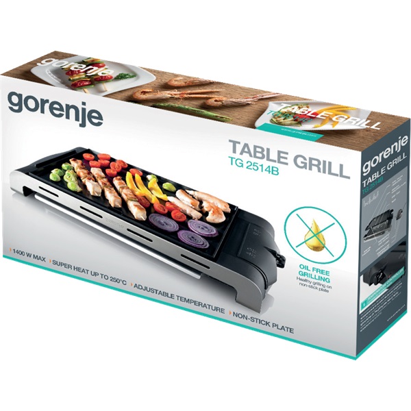 Gorenje TG2514B fekete asztali elektromos grill