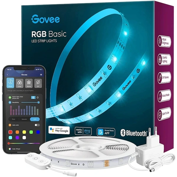 Govee GOVH615A 5m RGB WiFi/Bluetooth LED szalagfény