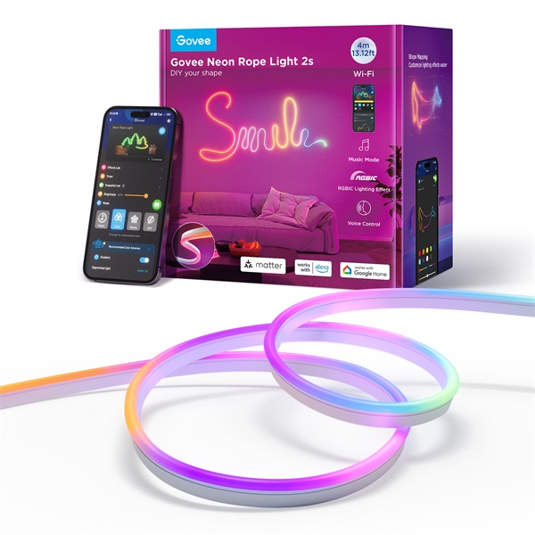 Govee GOVH61D4C01 4m fehér neon szalagfény