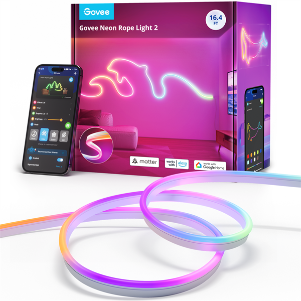 Govee GOVH61D5 5m Neon előre telepített smart szalagfény