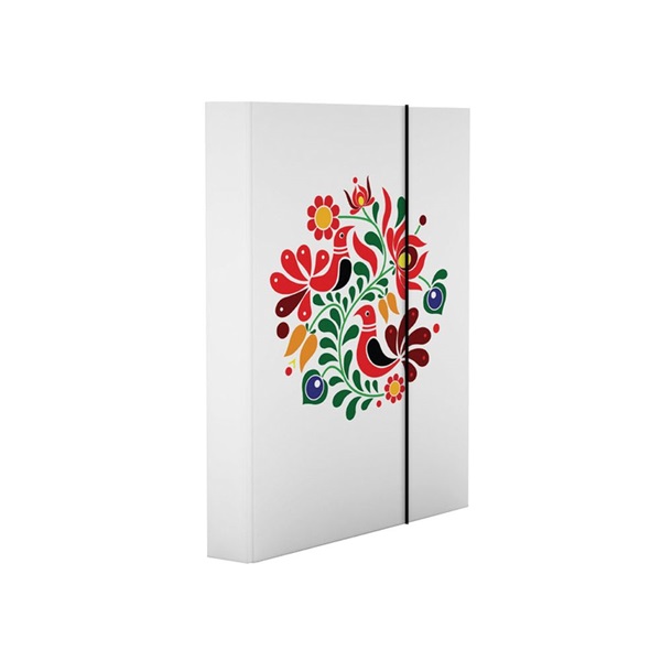 A4 magyar motívumos gumis box